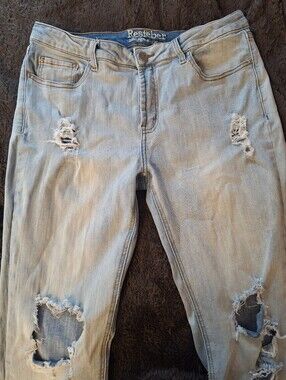 Resfeber Los Angeles Skinny Boyfriend Jeans, Distressed, Size 14